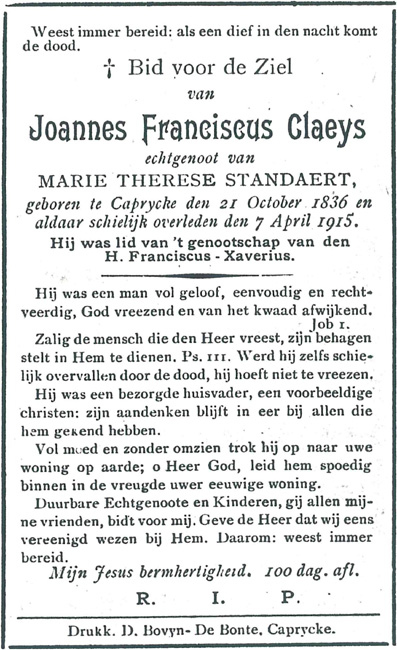 Joannes Franciscus Claeys