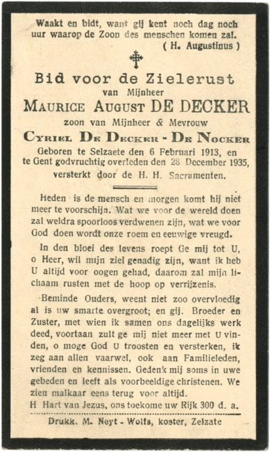 Maurice August De Decker