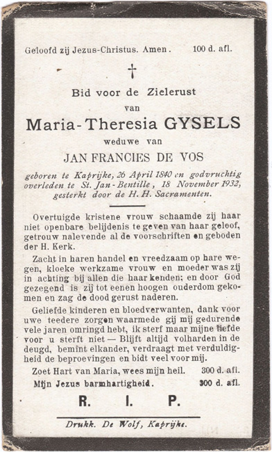Maria - Theresia Gysels