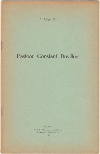Titelblad, brochure Pastoor Constant Duvillers