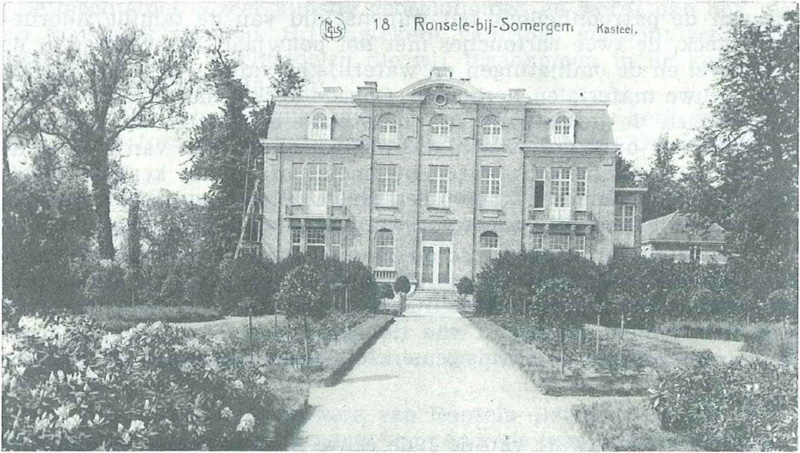 Het huidig kasteel van Ronsele gebouwd in 1920