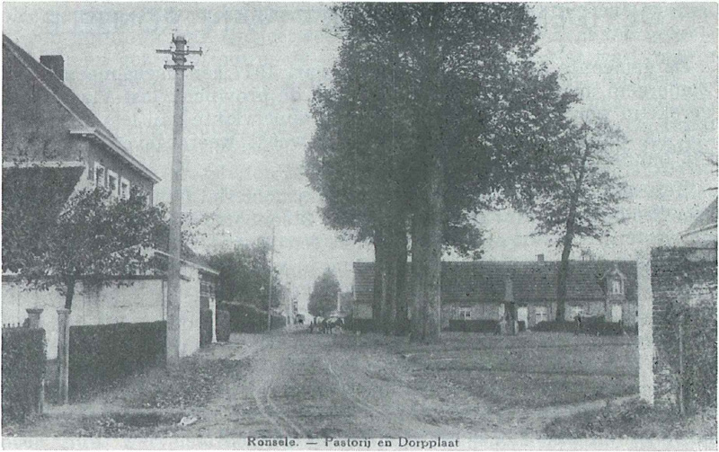 De dorpsplaats te Ronsele in 1935