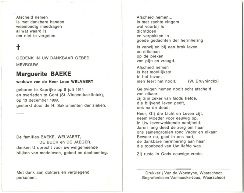 Marguerite Baeke