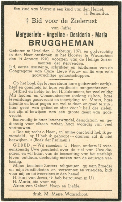 Margueriete Angeline Desideria Maria Bruggheman