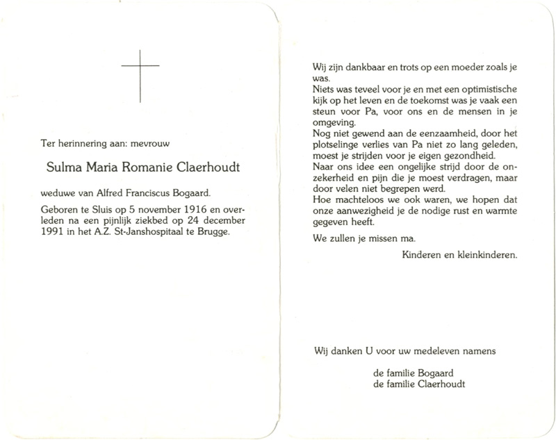 Sulma Maria Romanie Claerhoudt