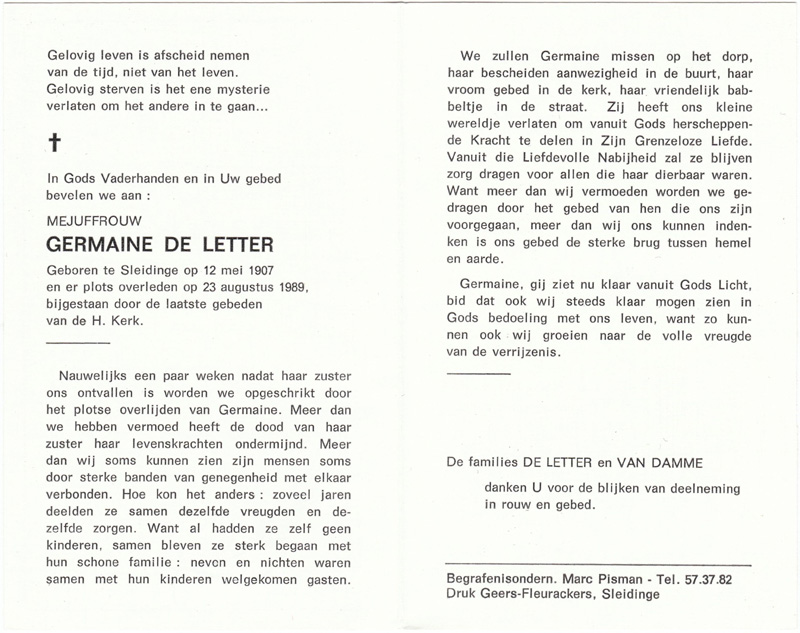 Germaine De Letter