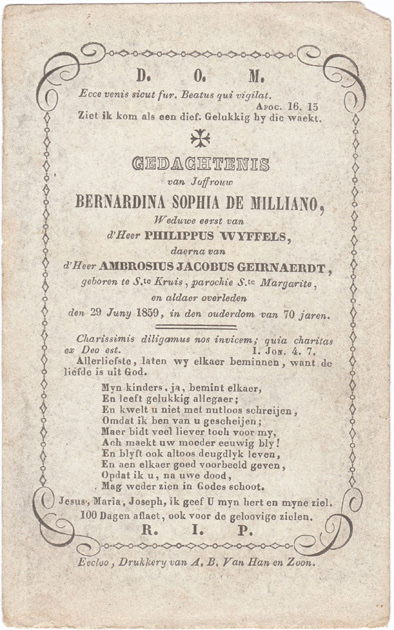 Bernardina Sophia De Milliano