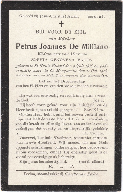 Petrus Joannes De Milliano