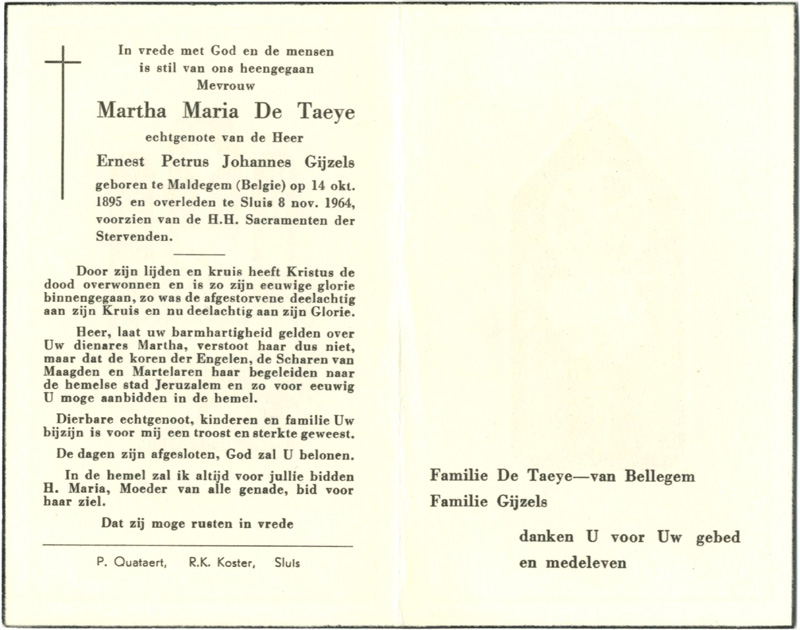Martha Maria De Taeye