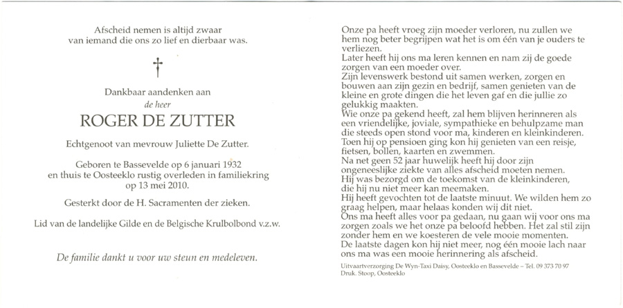 Roger De Zutter