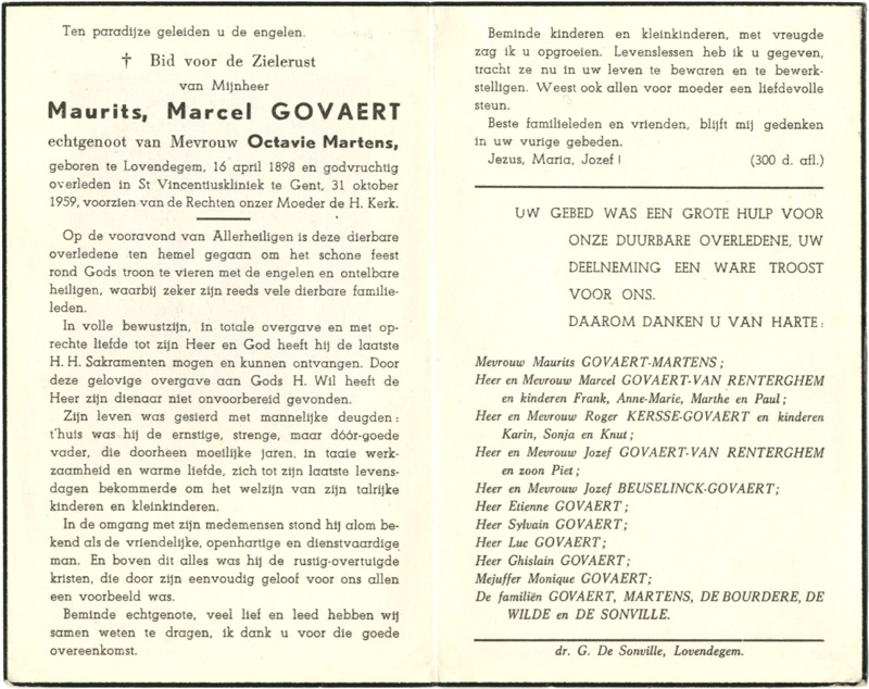 Maurits, Marcel Govaert