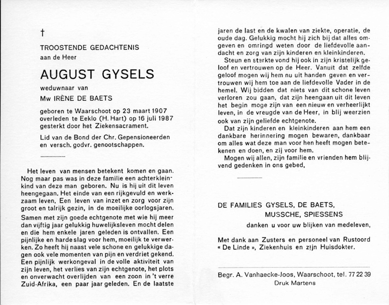 August Gysels