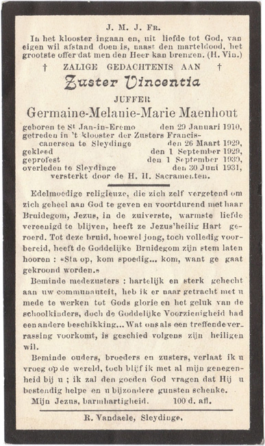 Germaine Melanie Marie Maenhout