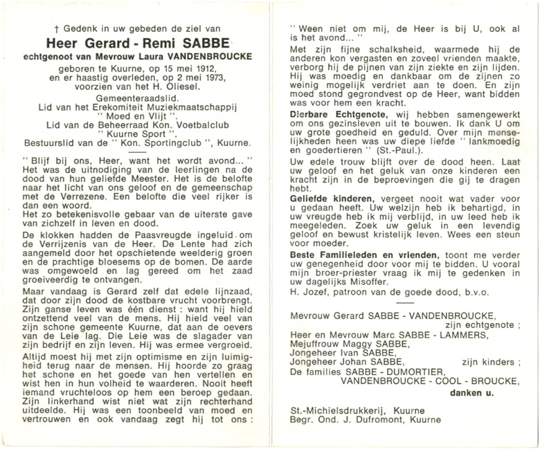 Gerard Remi Sabbe