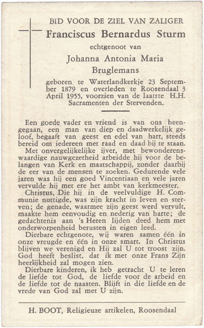 Franciscus Bernardus Sturm