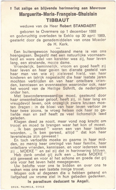 Marguerite Maria Franoise Ghuislain Tibbaut
