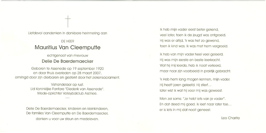 Mauritius Van Cleemputte