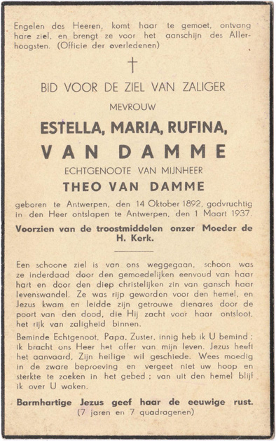 Estella Maria Rufina Van Damme