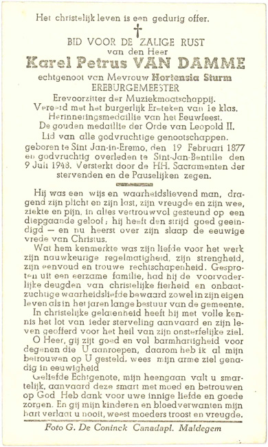 Karel Petrus Van Damme