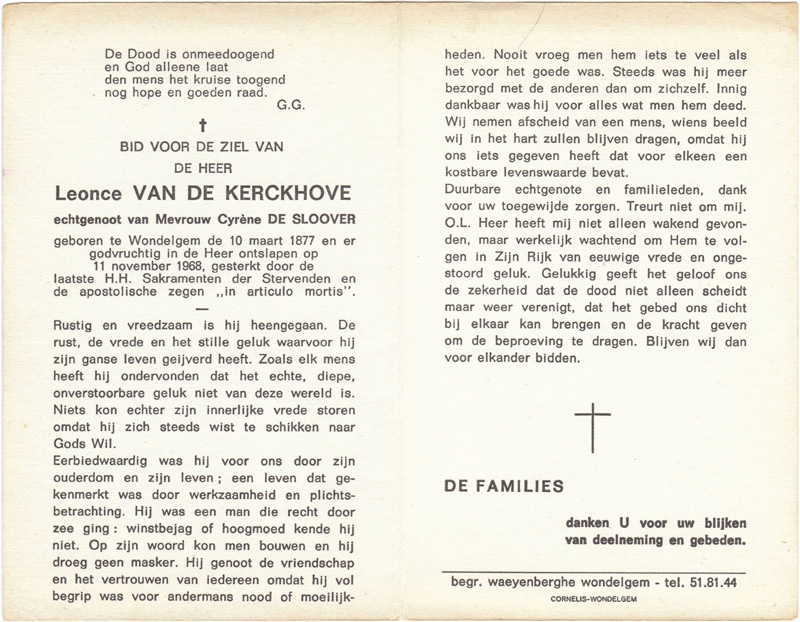 Leonce Van De Kerckhove