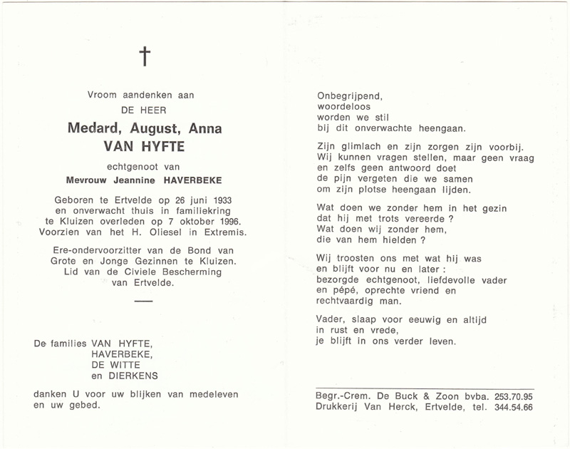 Medard August Anna Van Hyfte