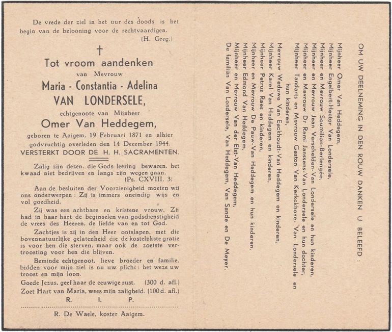 Maria Constantia Adelina Van Londersele
