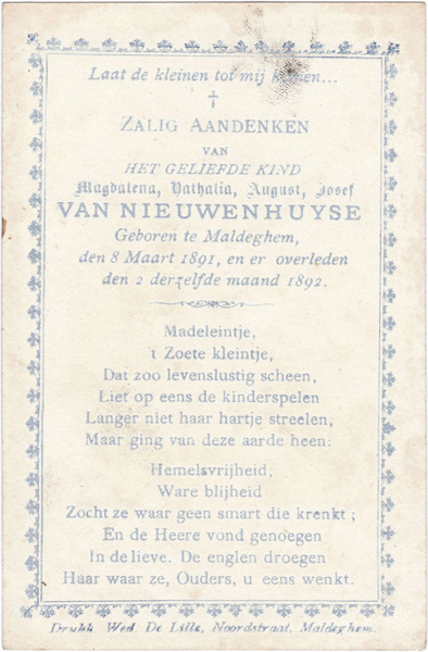 Magdalena Nathalia August Josef Van Nieuwenhuyse