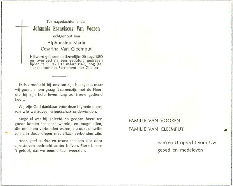 Johannis Franciscus Van Vooren