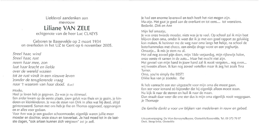 Liliane Van Zele