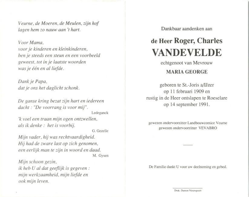 Roger Charles Vandevelde