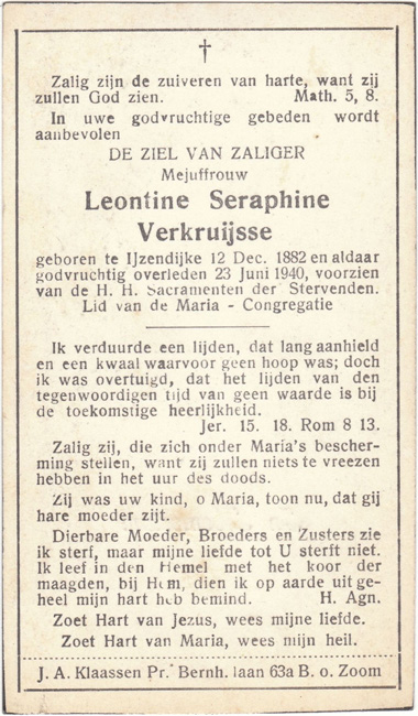 Leontine Seraphine Verkruijsse