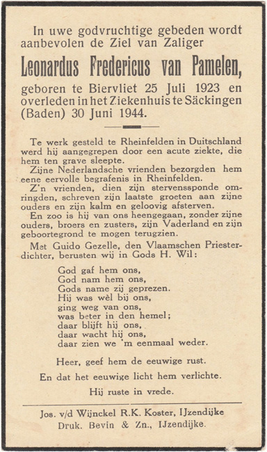 Leonardus Fredericus van Pamelen
