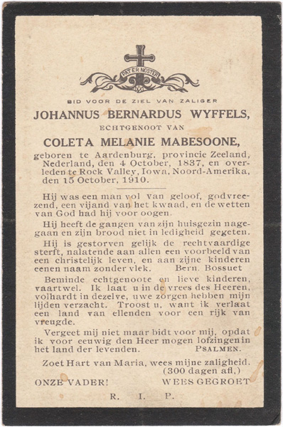 Johannus Bernardus Wyffels