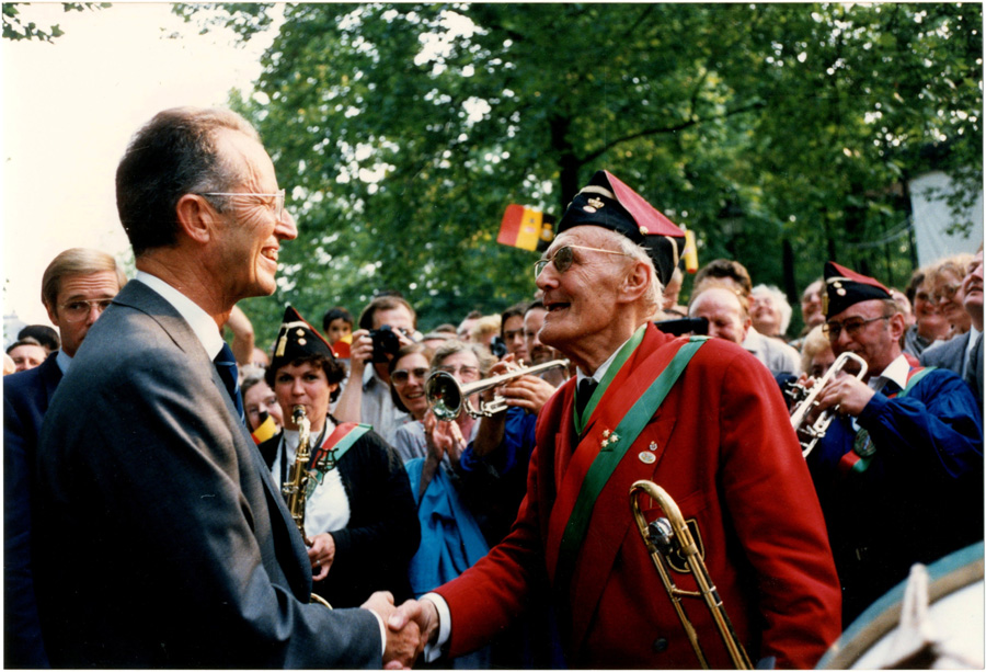 Le Roi Baudouin, Paul Coeckelenbergh et la Fanfare du Meyboom