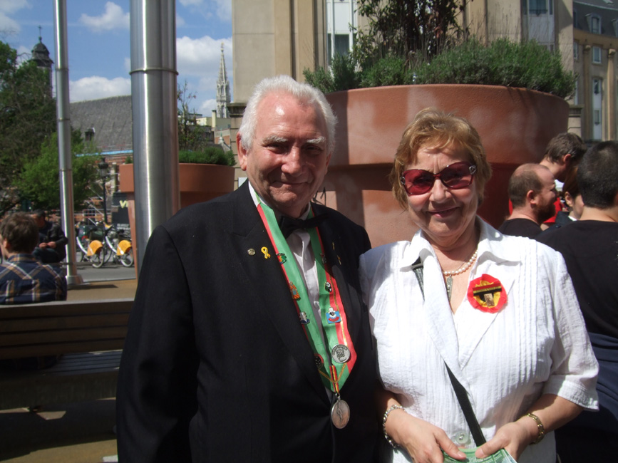 Georges avec Christiane Stautemas au Mont des Arts