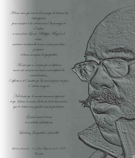 Le remerciement de la famille