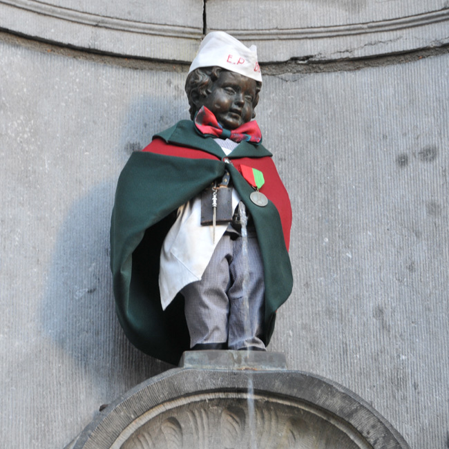 Manneken Pis et la Gilde des Bouchers Bruxellois