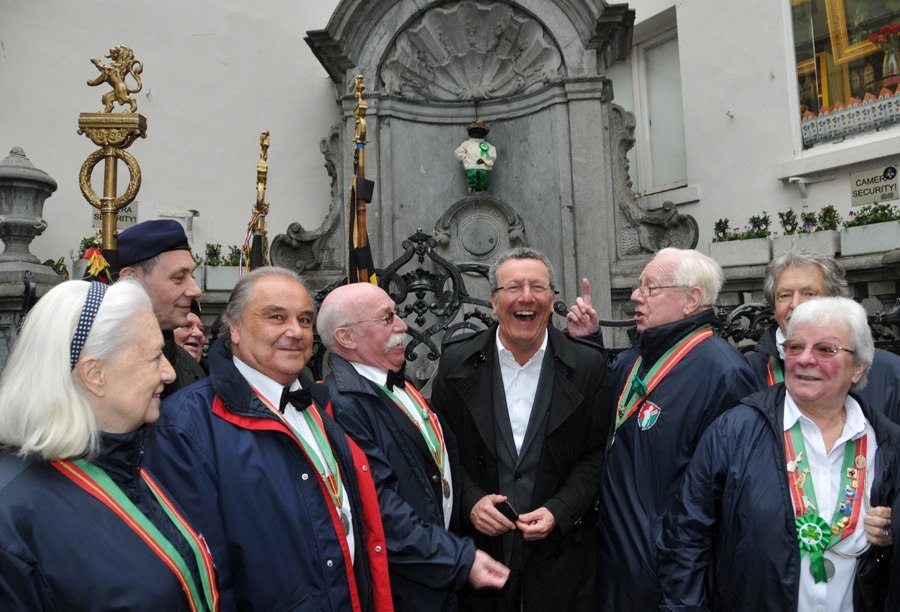 Manneken Pis on St Patrick's Day