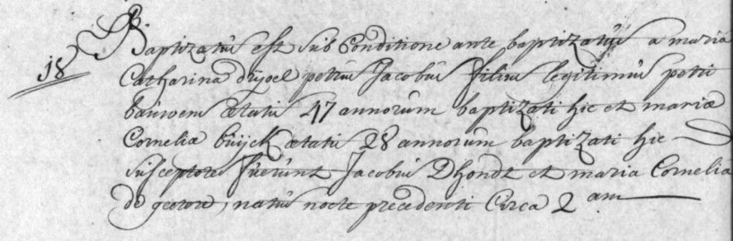 Doopakte van Petrus Jacobus