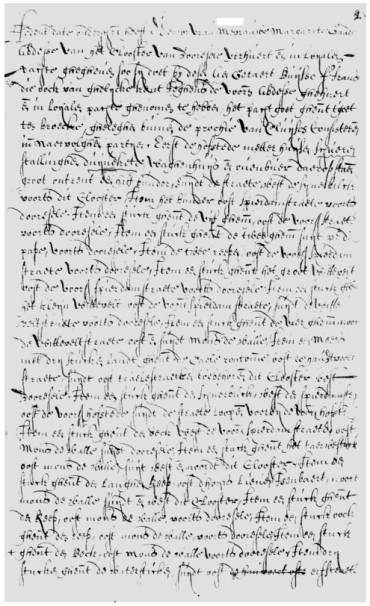 Pachtcontract van 1656 van Gerard Buysse met het Clooster van Doorsele