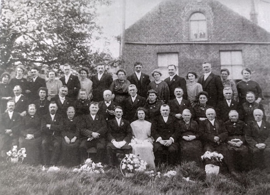 huwelijksfoto Henri de Dobbelaere en Celina Buijsse