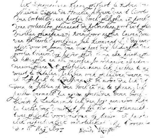 Pachtcontract van Livinus BUYSSE met het Kloostr van Oosteeklo