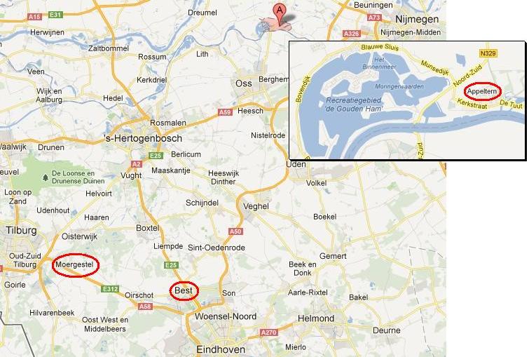 Appeltern, Best en Moergestel