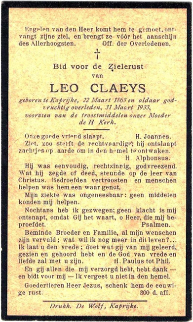 Leo's bidprentje