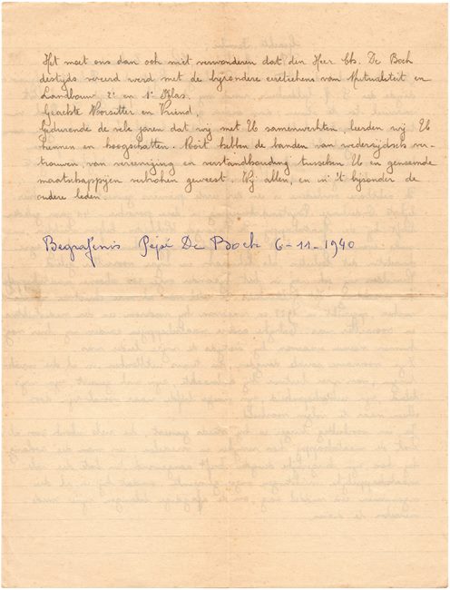 Begrafenistoespraak voor Charles Louis De Bock