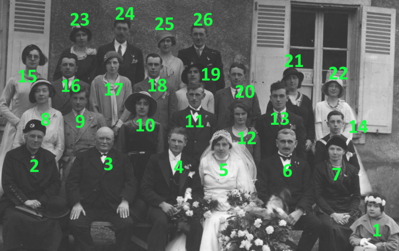 Huwelijksfoto van Martha Vanderbauwhede en Gerard De Clerck