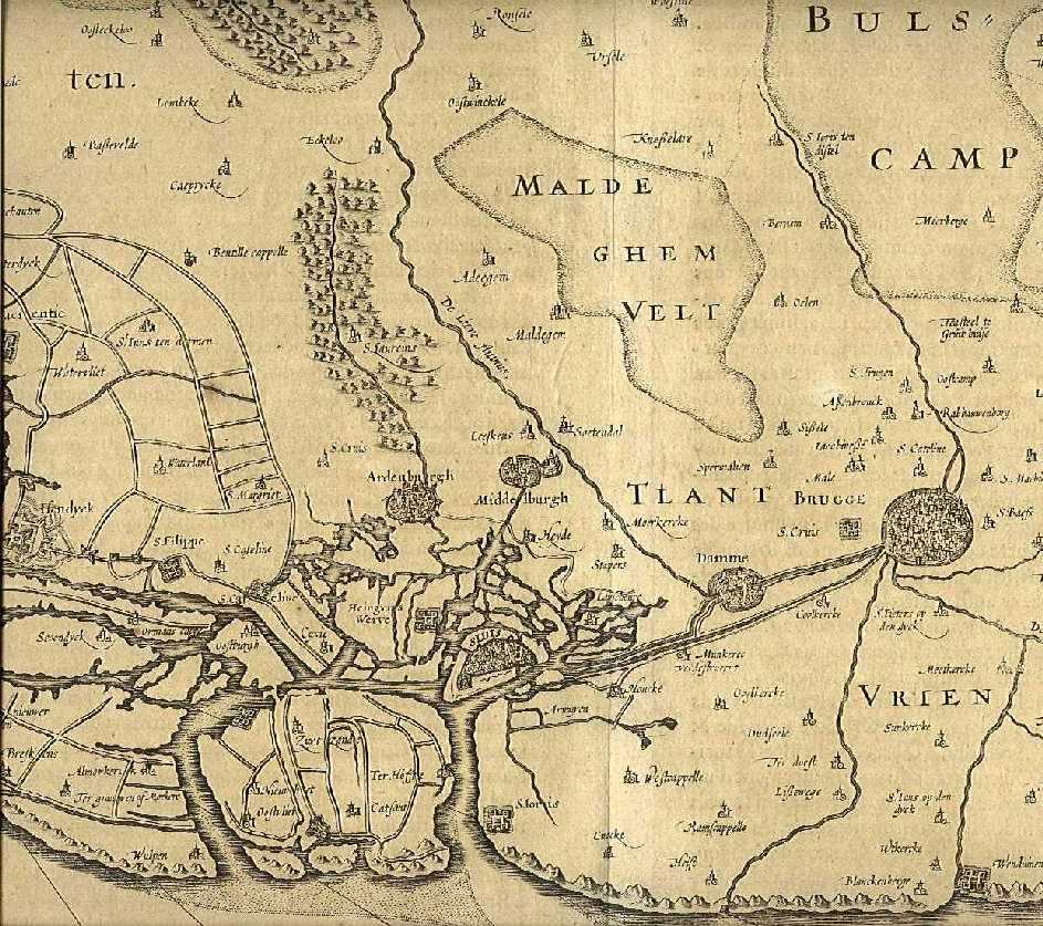 Deel van een kaart van 1613