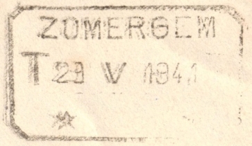 Stempel op de keerzijde van de telegram