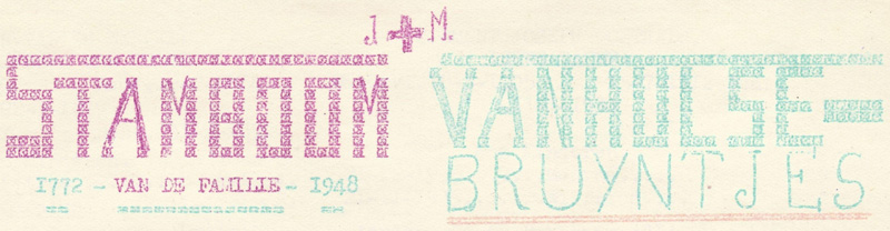 Stamboom van de familie Van Hulse - Bruyntjes