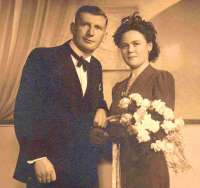 Huwelijksfoto van Leon Michel Van Peteghem en Joanna Marginet